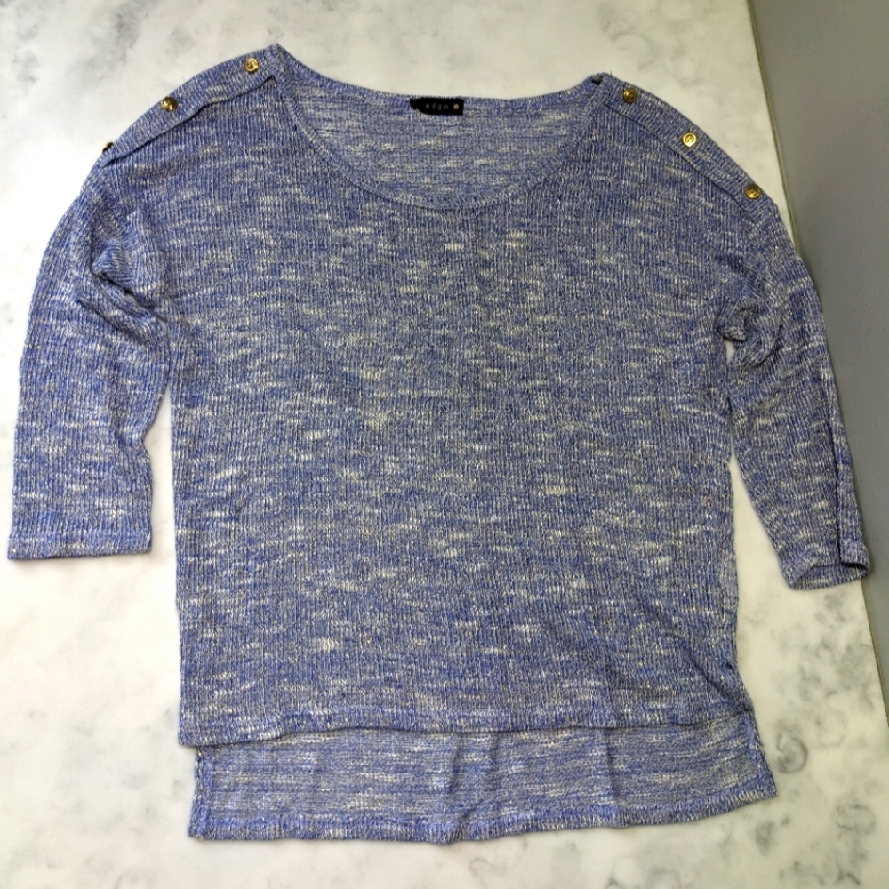 Blue & White Shimmering Sweater / Lightweight Sweater
